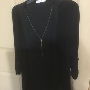 Black Silky Tunic Size Large